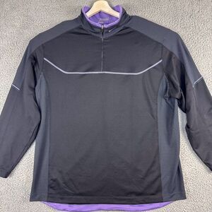 Nike Golf Jacket Men XXL Black Purple Outdoor Athletic‎ Preppy Casual 483293 010